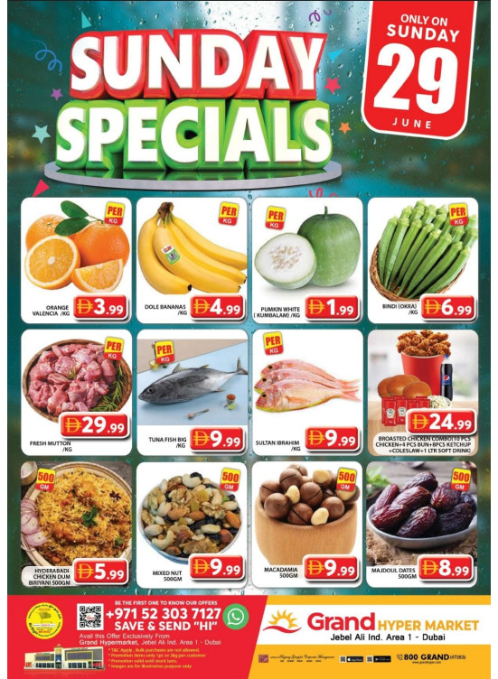 Sunday Specials - Grand Hypermarket Jebel Ali