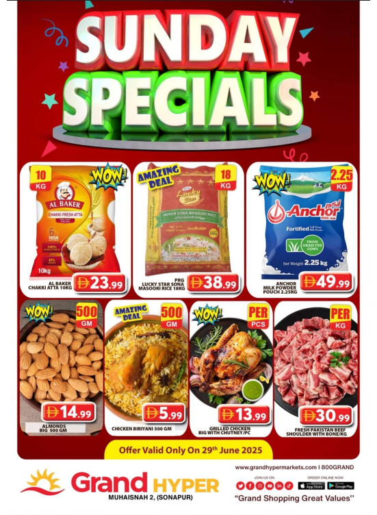 Sunday Specials - Grand Hyper Muhaisnah