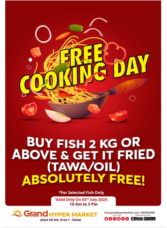 Free Cooking Day - Grand Hypermarket Jebel Ali