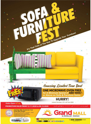 Sofa & Furniture Festival - Grand Mall Sharjah