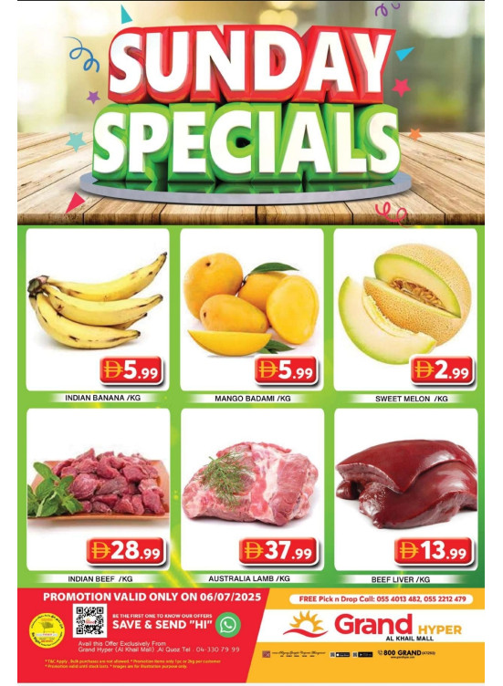 Sunday Specials - Grand Hyper Al Khail Mall