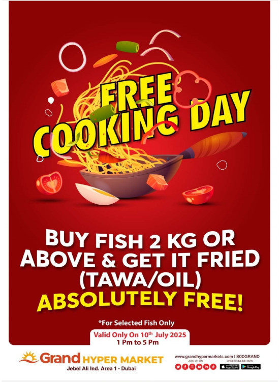 Free Cooking Day - Grand Hypermarket Jebel Ali
