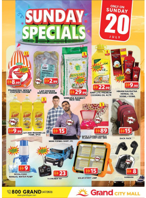 Sunday Specials - Grand City Mall