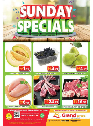 Sunday Specials - Grand Hyper Al Khail Mall