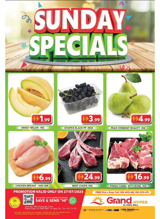 Sunday Specials - Grand Hyper Al Khail Mall