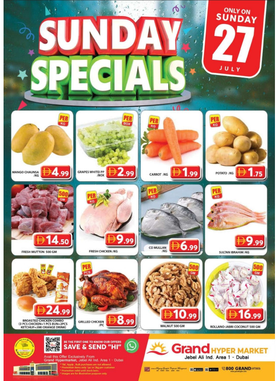 Sunday Specials - Grand Hypermarket Jebel Ali