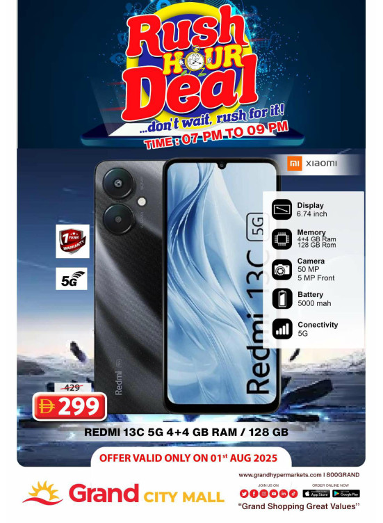 Rush Hour Deal - Grand City Mall