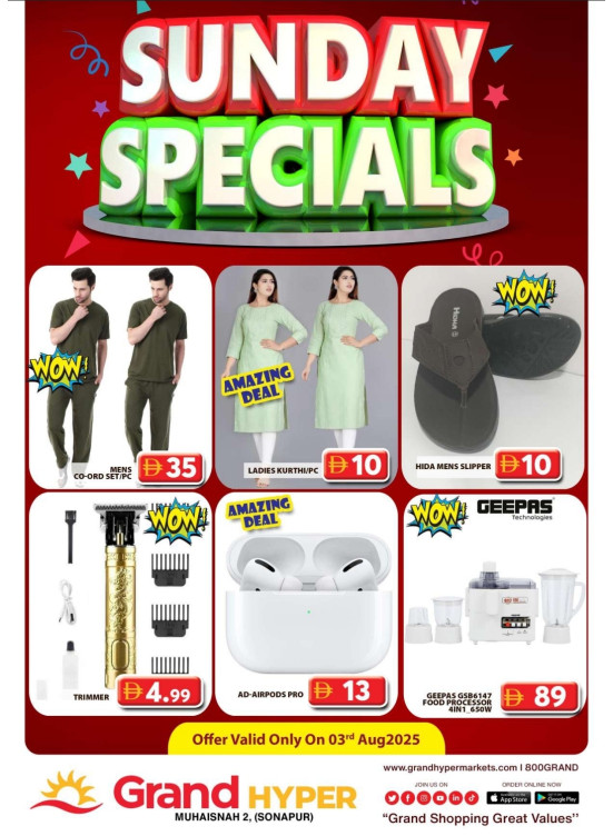 Sunday Specials - Grand Hyper Muhaisnah