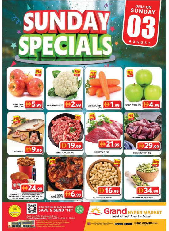 Sunday Specials - Grand Hypermarket Jebel Ali