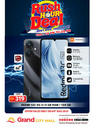 Rush Hour Deal - Grand City Mall