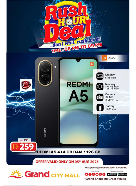 Rush Hour Deal - Grand City Mall