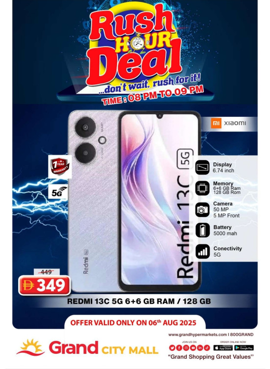 Rush Hour Deal - Grand City Mall