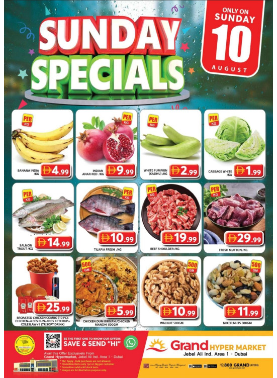 Sunday Specials - Grand Hypermarket Jebel Ali