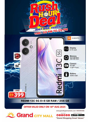 Rush Hour Deal - Grand City Mall