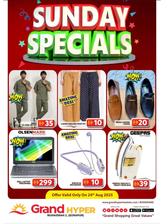 Sunday Specials - Grand Hyper Muhaisnah