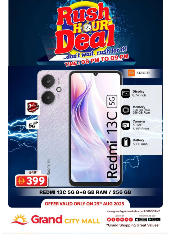 Rush Hour Deal - Grand City Mall