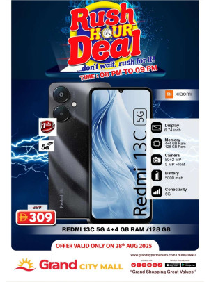 Rush Hour Deal - Grand City Mall