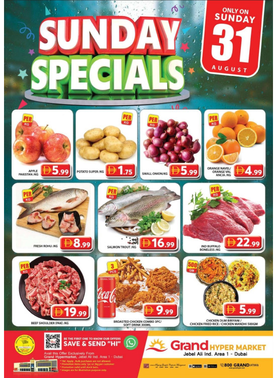 Sunday Specials - Grand Hypermarket Jebel Ali