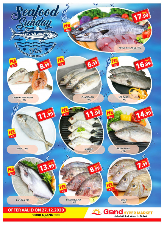 Seafood Sunday - Grand Hypermarket Jebel Ali