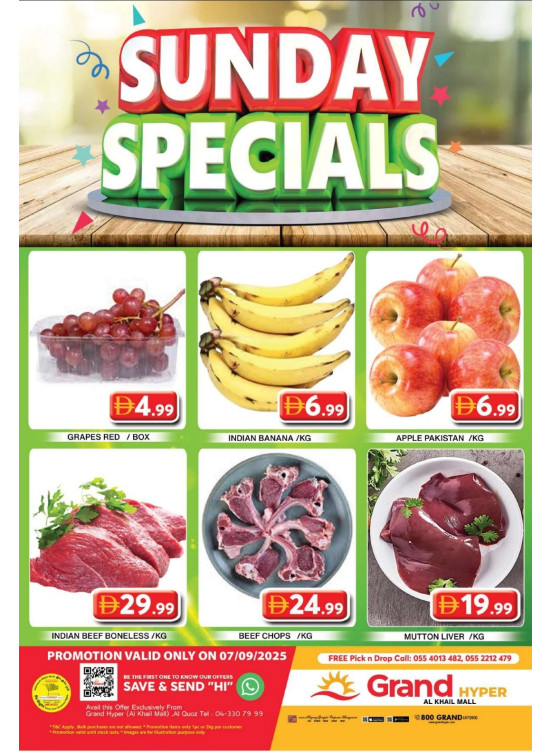 Sunday Specials - Grand Hyper Al Khail Mall