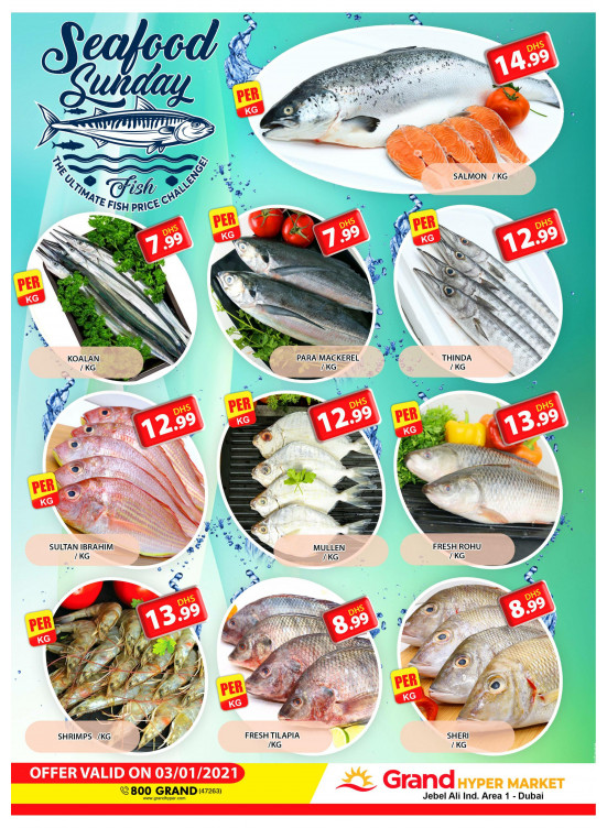 Seafood Sunday - Grand Hypermarket Jebel Ali