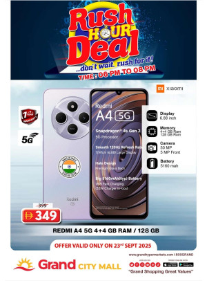 Rush Hour Deal - Grand City Mall