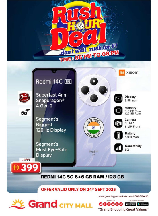 Rush Hour Deal - Grand City Mall