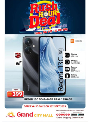 Rush Hour Deal - Grand City Mall