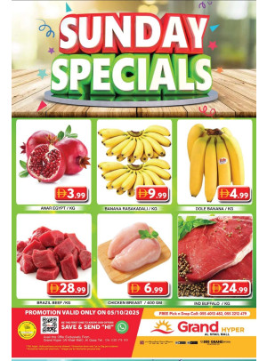 Sunday Specials - Grand Hyper Al Khail Mall