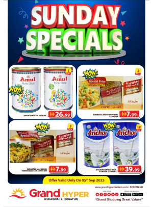 Sunday Specials - Grand Hyper Muhaisnah