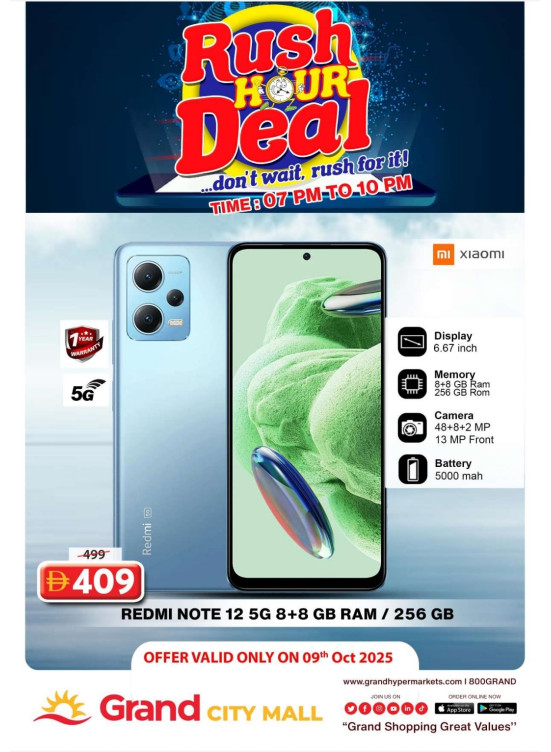 Rush Hour Deal - Grand City Mall