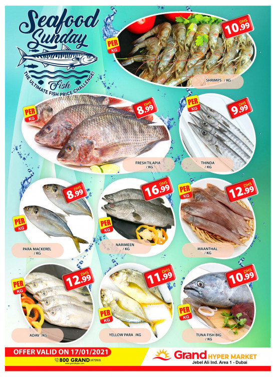 Seafood Sunday - Grand Hypermarket Jebel Ali