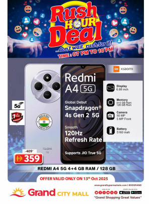 Rush Hour Deal - Grand City Mall