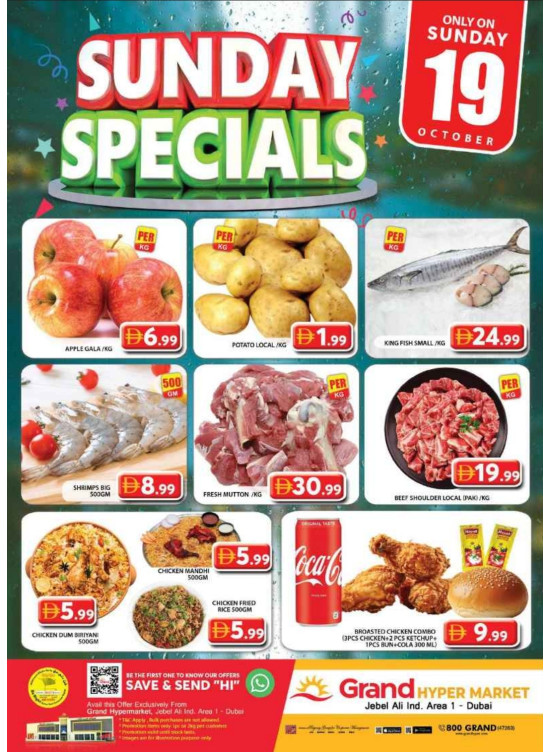 Sunday Specials - Grand Hypermarket Jebel Ali