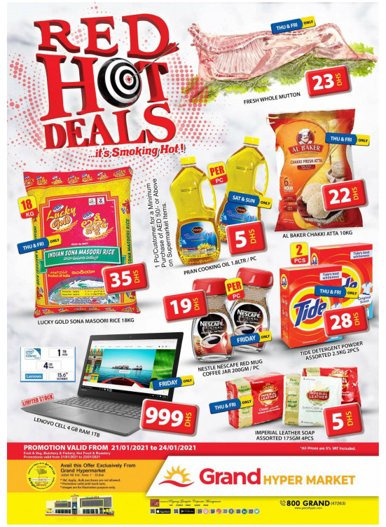 Red Hot Deals - Grand Hypermarket Jebel Ali