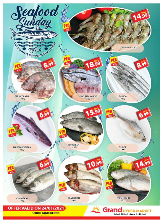 Seafood Sunday - Grand Hypermarket Jebel Ali