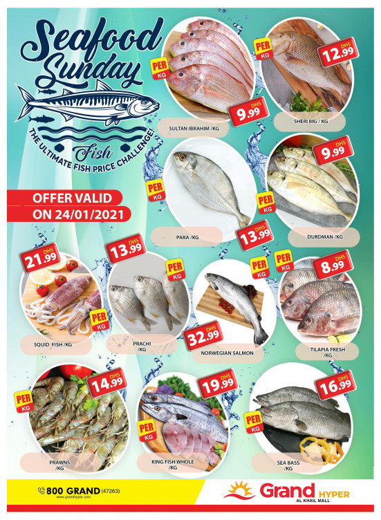 Seafood Sunday - Grand Hyper Al Khail Mall