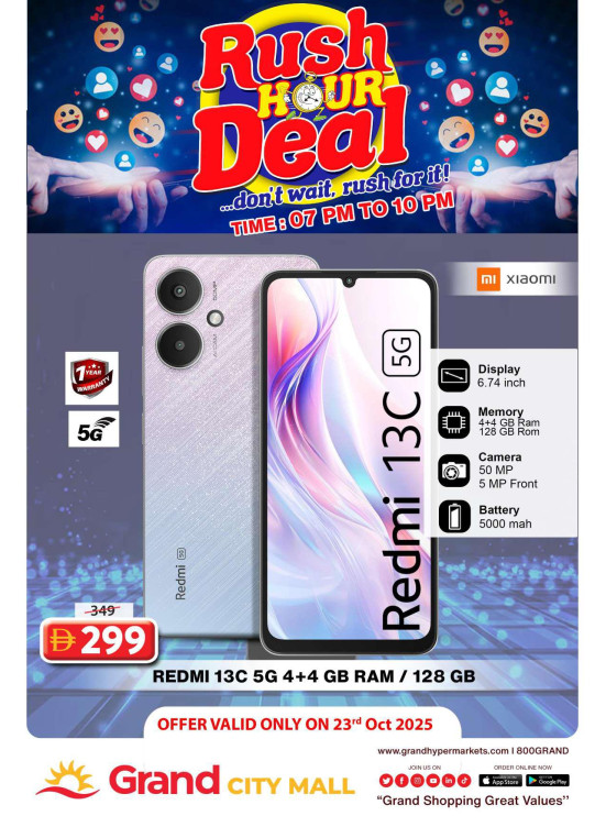 Rush Hour Deal - Grand City Mall