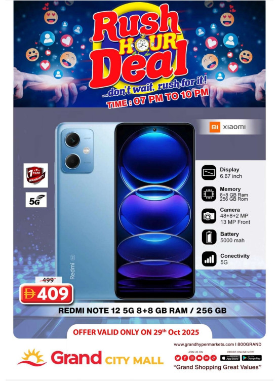 Rush Hour Deal - Grand City Mall