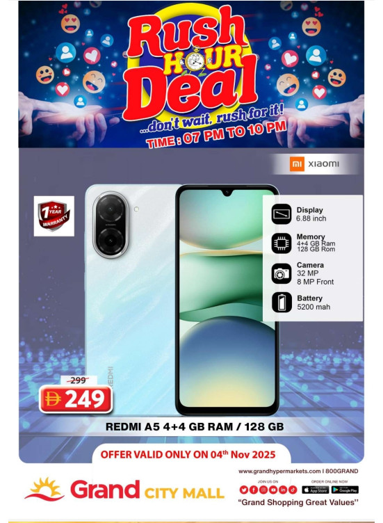 Rush Hour Deal - Grand City Mall