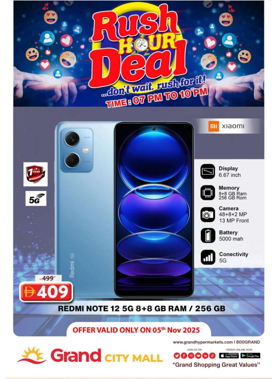 Rush Hour Deal - Grand City Mall
