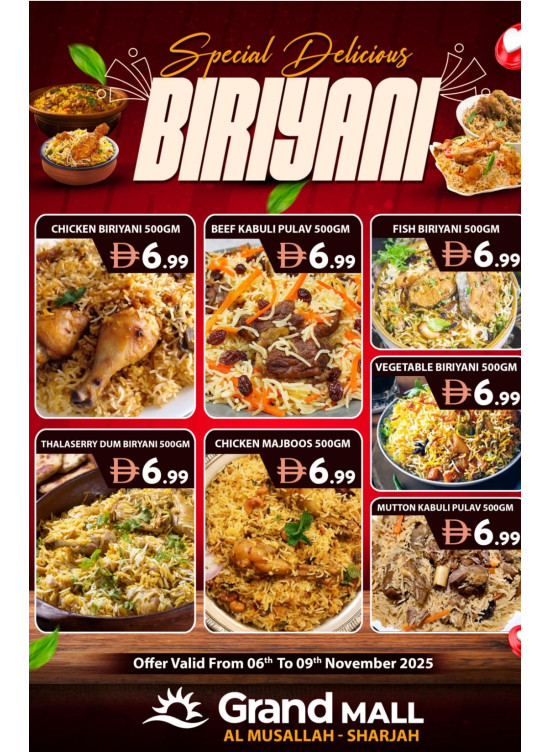 Biriyaani Deals - Grand Mall Sharjah