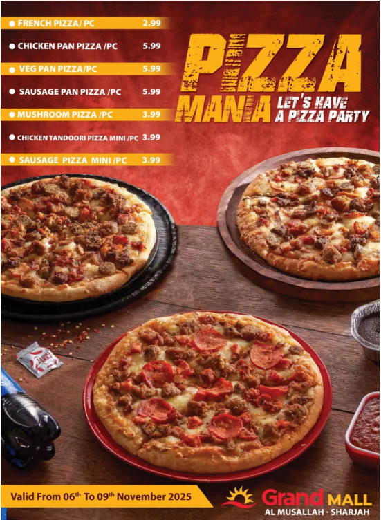 Pizza Mania Deals - Grand Mall Sharjah