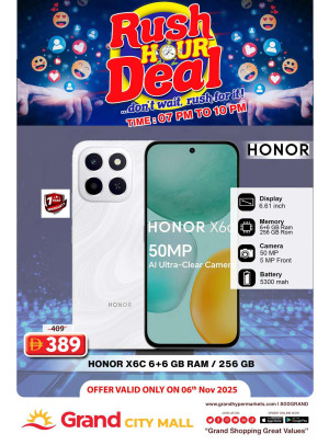 Rush Hour Deal - Grand City Mall
