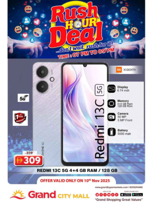 Rush Hour Deal - Grand City Mall