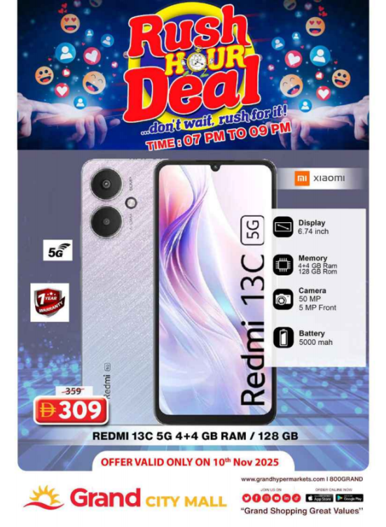 Rush Hour Deal - Grand City Mall