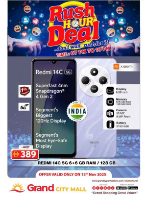 Rush Hour Deal - Grand City Mall