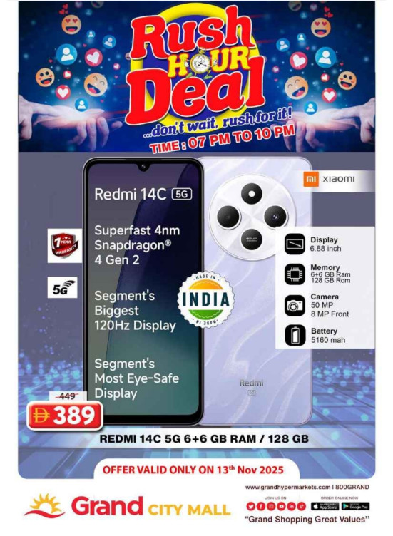 Rush Hour Deal - Grand City Mall