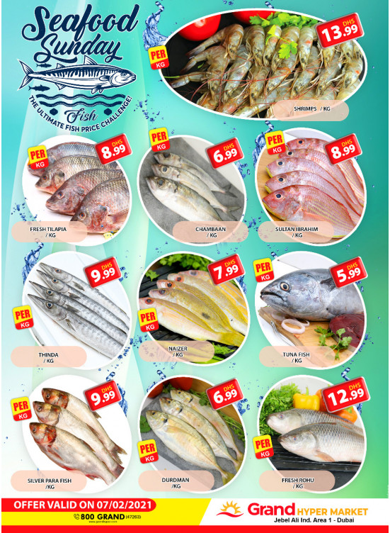Seafood Sunday - Grand Hypermarket Jebel Ali