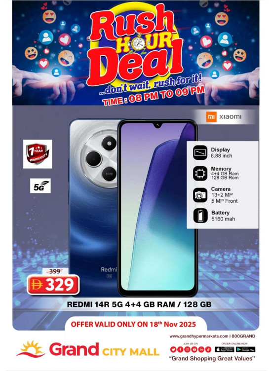 Rush Hour Deal - Grand City Mall